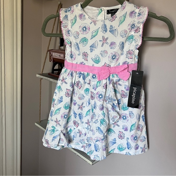 Sea shell pastel print ruffle dress - Picture 9 of 9